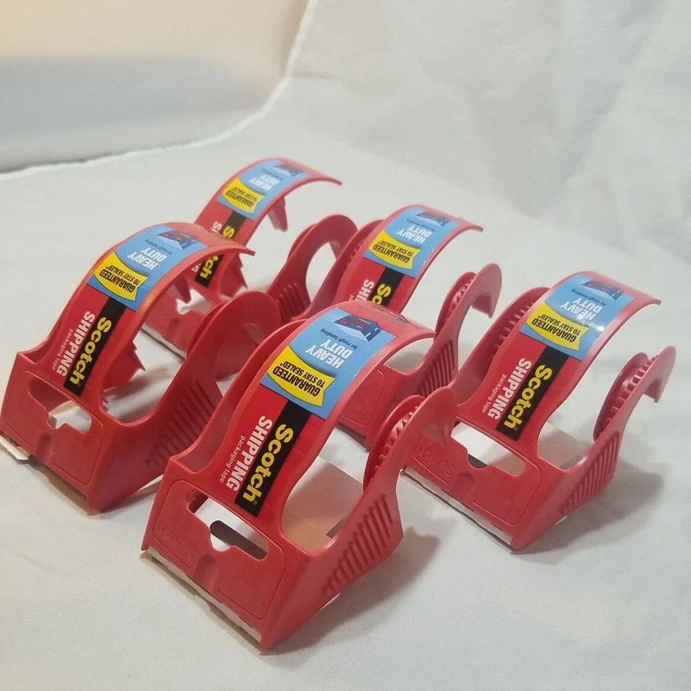 5 Pack Scotch Shipping Dispenser Only (N0 TAPE) Heavy Duty, 1.88in X 22.2 yd NOB